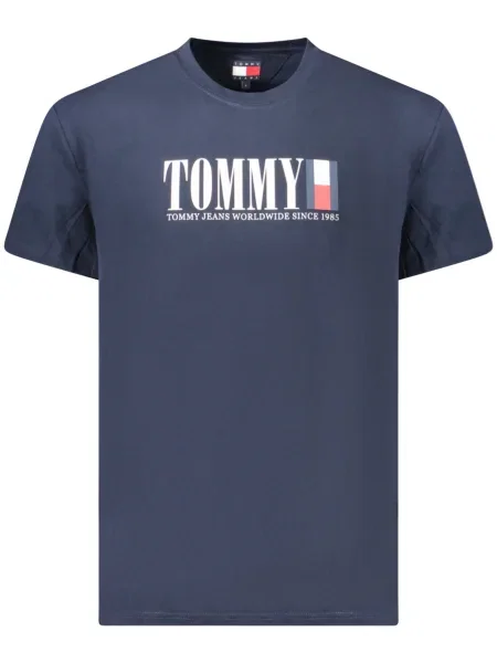 Tommy Jeans Majica Dna Flag Mornarsko Regular Fit modra