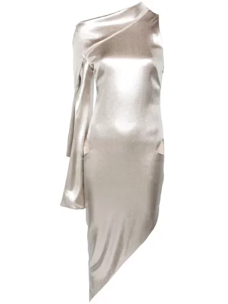 Rochie midi Genny până la genunchi de costum argintiu