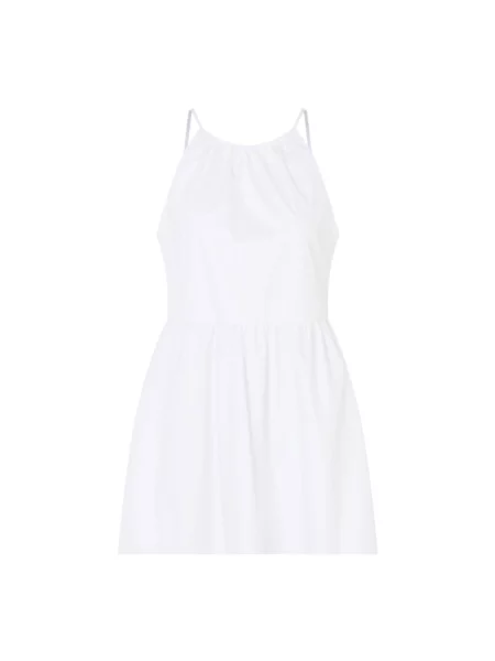 Sukienka midi Armani Exchange z falbankami biała