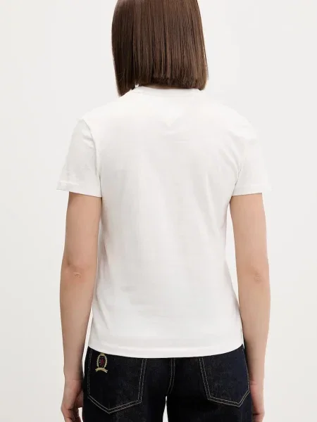 Tommy Jeans tricou din alb