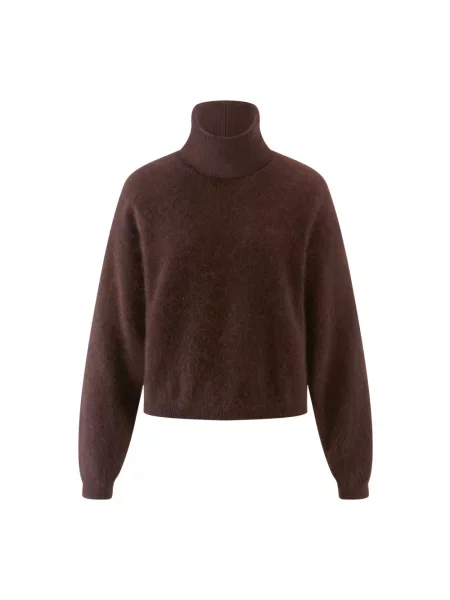 Sweter z golfem Riani wełniany do golfa brązowy