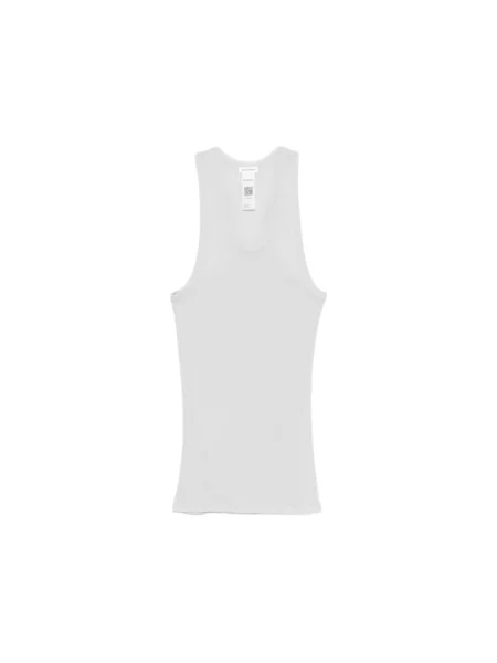 Dzianinowy top Acne Studios na ramiączkach szary
