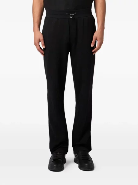 Pantaloni Philipp Plein din jacard alergare negru