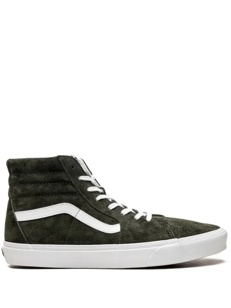 Sneakerși Vans SK8 Hi din piele de căprioară verde