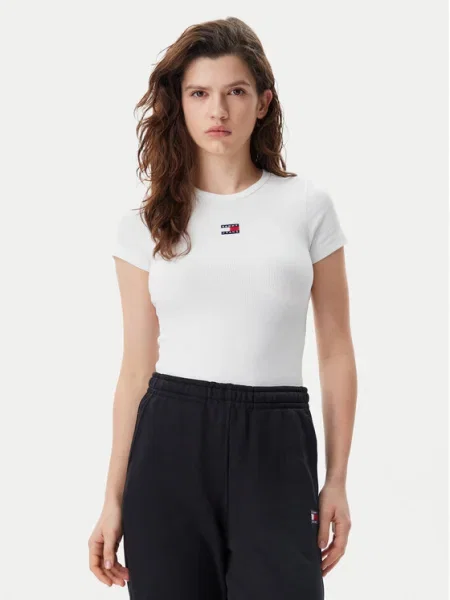 Tričko Tommy Jeans biela