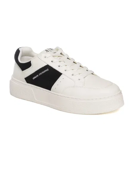 Sneakersy Armani Exchange skórzane białe