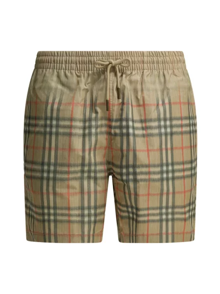 Kąpielówki Burberry w kratę brązowe