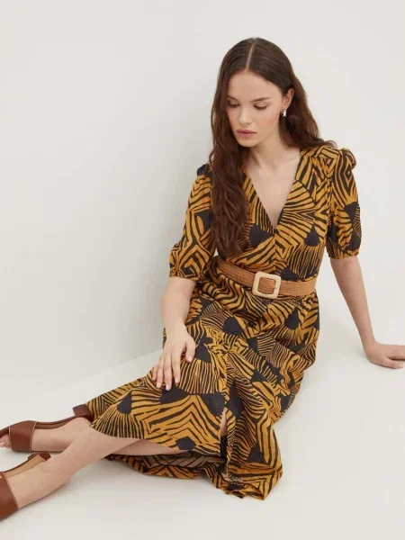 Šaty La Petite Française RACINE midi oranžová