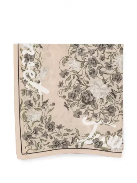 Fular Twinset cu model floral cu imagine