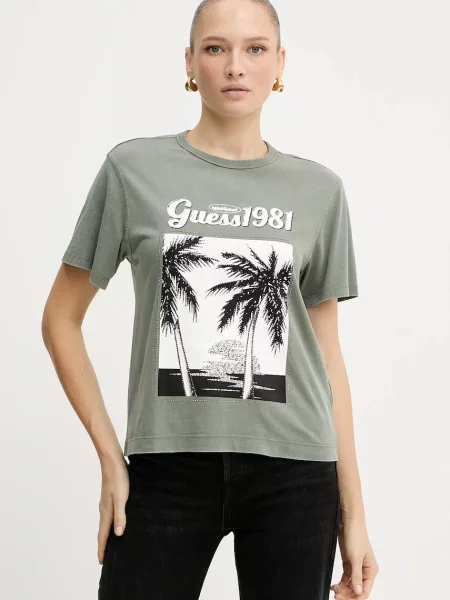 Тениска Guess дамска зелено