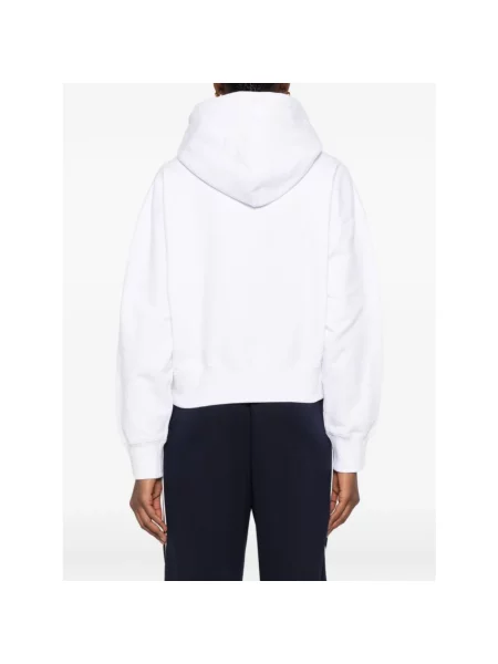 Bluza z kapturem Gucci z dżerseju z logo biała