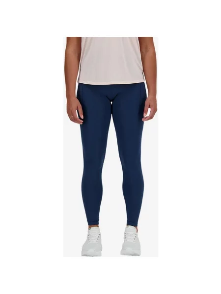 Legginsy długie New Balance Sleek 27 Inch High Rise granatowe XS niebieskie