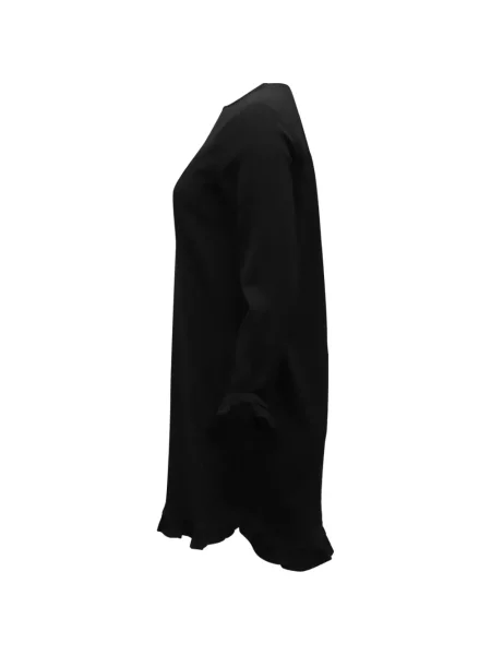 Rochie maxi Ganni cu volane lungă de costum negru