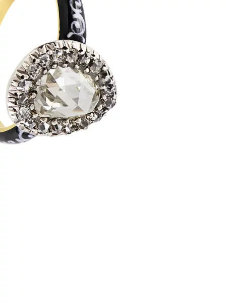 Retro diamant prsten Pragnell Vintage žlutý