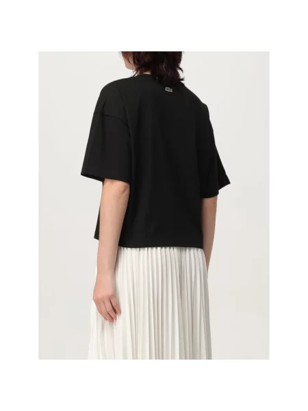 Top Lacoste z nadrukiem czarny