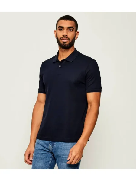 BOSS BLACK Polo C-Parlay | mercerizat negru