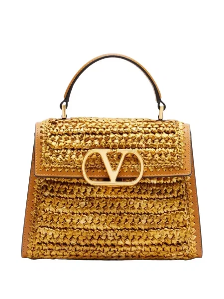 Geantă Valentino Garavani mini auriu