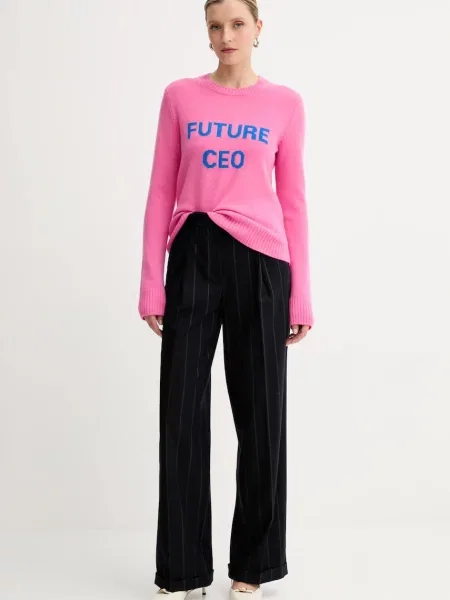 Вовняний светр MAX&Co. легкий рожевий