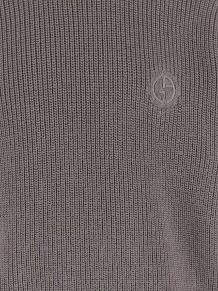 Pulover Giorgio Armani cu broderie gri