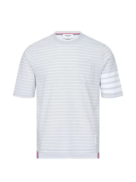Tricou Thom Browne cu dungi gri