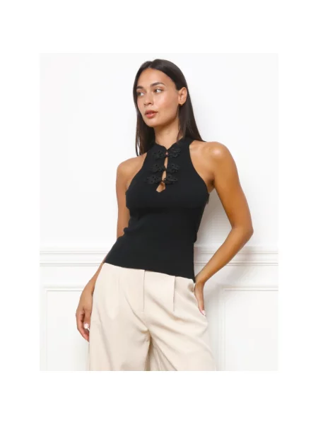Top La Modeuse negru