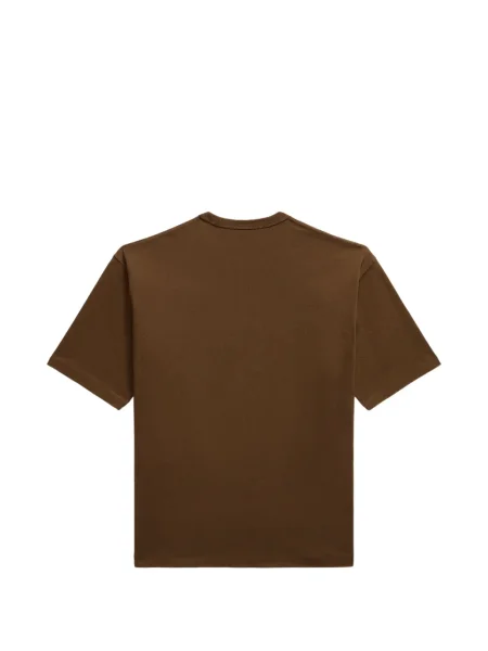 Matlasat tricou polo Polo Ralph Lauren cu decolteu rotund cu autograf roșu