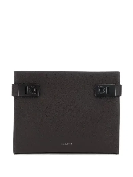 Geantă Ferragamo cu imagine maro