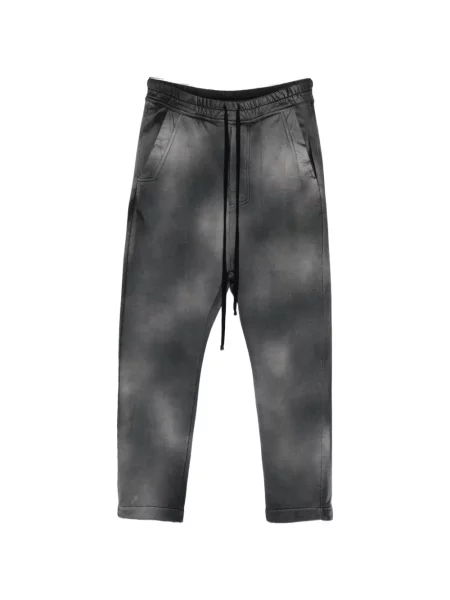 Pantaloni Thom Krom cu strasuri alergare cu cordon gri