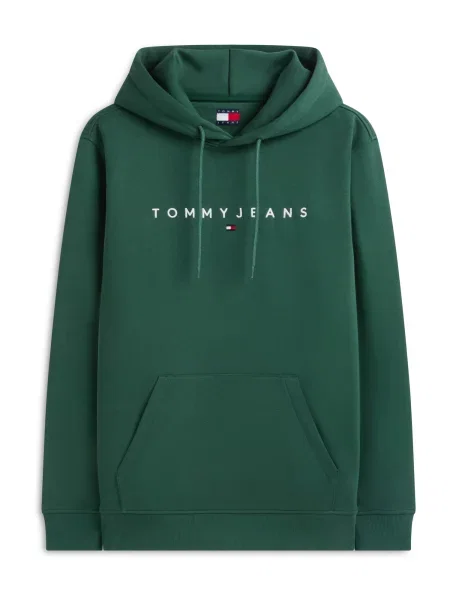 Tommy Jeans Hanorac Verde închis alb