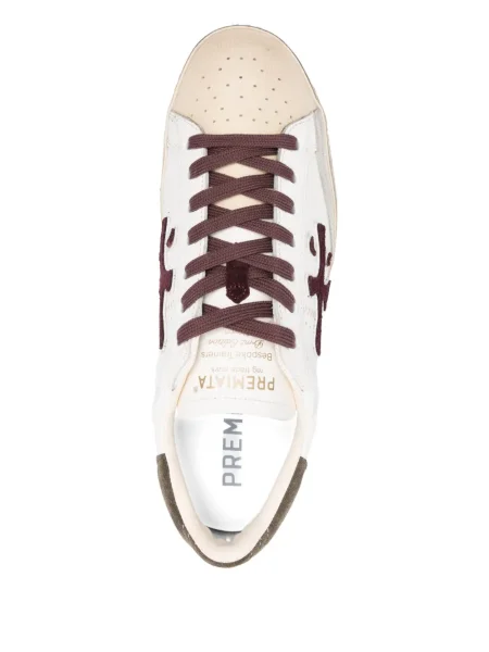 Sneakerși Premiata din piele cu autograf alb