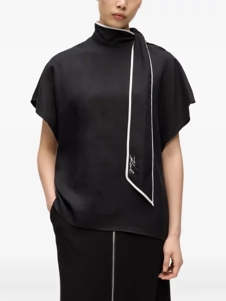 Bluză Karl Lagerfeld cu legături negru