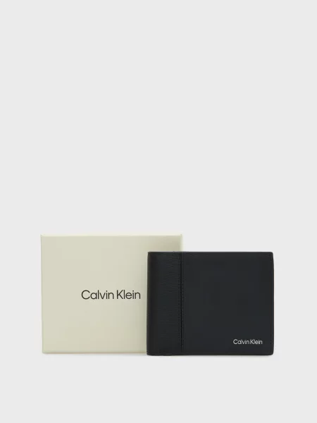 Кожаный кошелек Calvin Klein черный