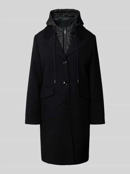 Płaszcz z pikowaną wstawką i z patką Scotch & Soda czarny