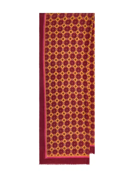 Fular Maliparmi cu imprimeu geometric roșu