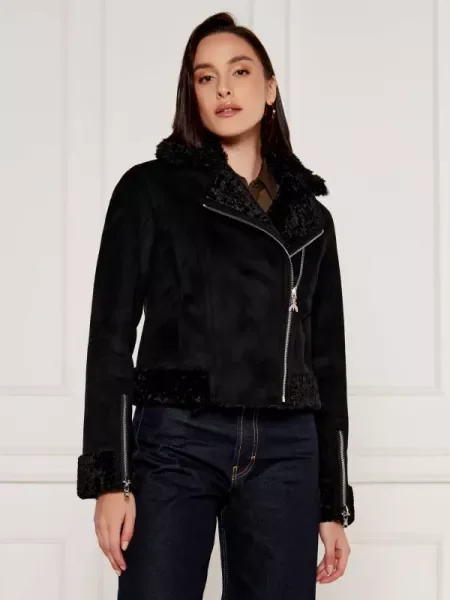 Patrizia Pepe Cu două fețe geacă | Cropped Fit negru
