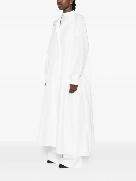 Rochie maxi Norma Kamali până la genunchi de costum alb
