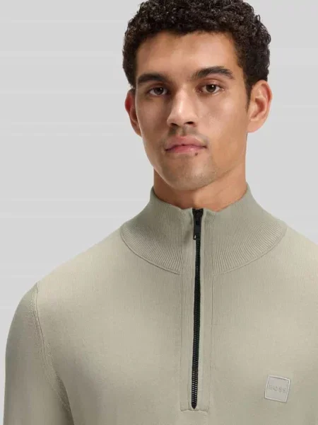 Bluza z kołnierzem o kroju regular fit z mieszanki bawełny kaszmiru model ‘KANOBIX_S’ Boss Orange