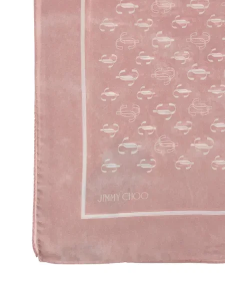 Fular Jimmy Choo de mătase cu imagine roz
