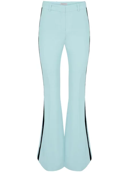 Pantaloni evazați Nina Ricci de catifea evazat albastru