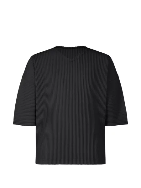 Μπλούζα Homme Plissé Issey Miyake με λαιμόκοψη v μαύρο