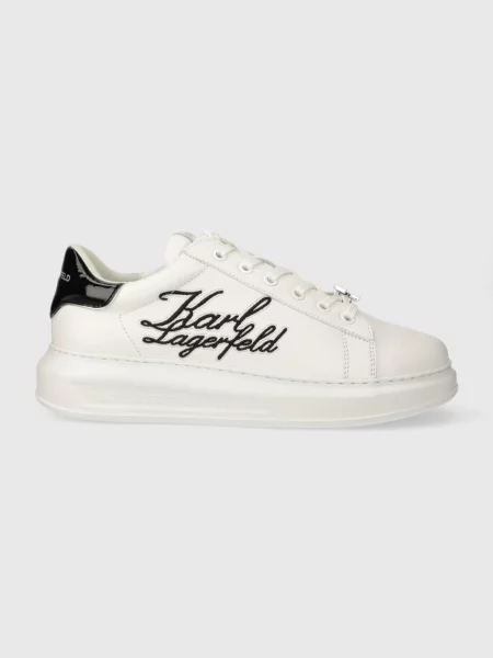 Karl Lagerfeld Δερμάτινα sneakers KAPRI λευκό