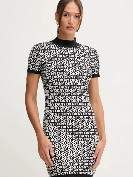 Dkny rochie mini drept negru