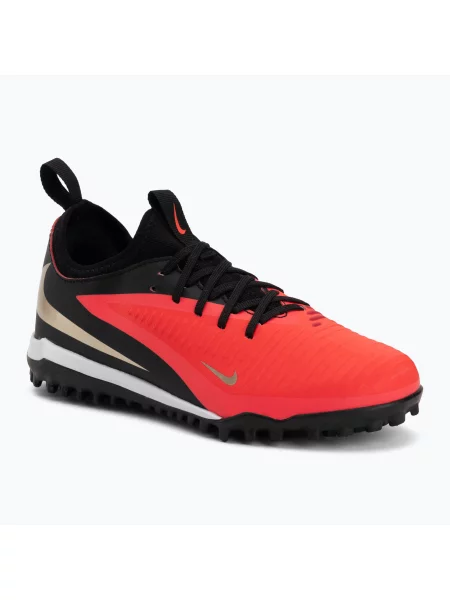 Încălțăminte de fotbal pentru copii Nike Jr. Phantom 6 Low Academy Bright Crimson/Bright Crimson/Black negru