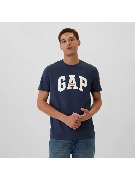 Tričko GAP Logo Tee Tapestry Navy S bílé