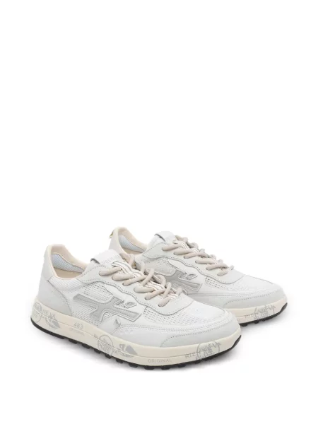 Fűzős csipkés sneaker Premiata autogrammal fehér