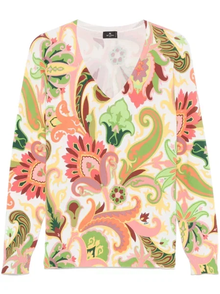 Top Etro cu model paisley verde