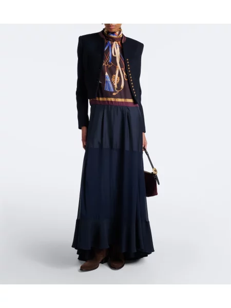 Rochie Etro de mătase cu imagine drapată