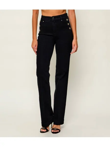 Pantaloni palazzo Guess negru