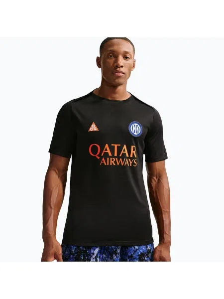 Tricou de fotbal pentru bărbați Nike Inter Milan Academy Pro SE black/safety orange negru