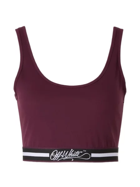 Top Off-white cu autograf alb